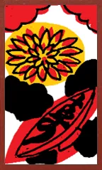 Awa Pattern (without metallic overprints) Hanafuda Deck Design by Suryong — sample 4 Awa Pattern (without metallic overprints) Hanafuda Deck Design by Suryong — sample card 4