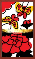 Padrão Awa (com overprints metálicos) Hanafuda Deck Design by Suryong — sample 1 Padrão Awa (com overprints metálicos) Hanafuda Deck Design by Suryong — sample card 1