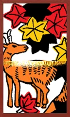 아와 패턴 (금속 오버프린트 포함) Hanafuda Deck Design by 수령 — sample card 1