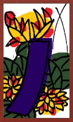 Bizen Pattern (without metallic overprints) Hanafuda Deck Design by Suryong — sample 4 Bizen Pattern (without metallic overprints) Hanafuda Deck Design by Suryong — sample card 4