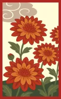 Doitsu-Hanafuda Hanafuda Deck Design by Charlotte @シャーロット — sample card 3