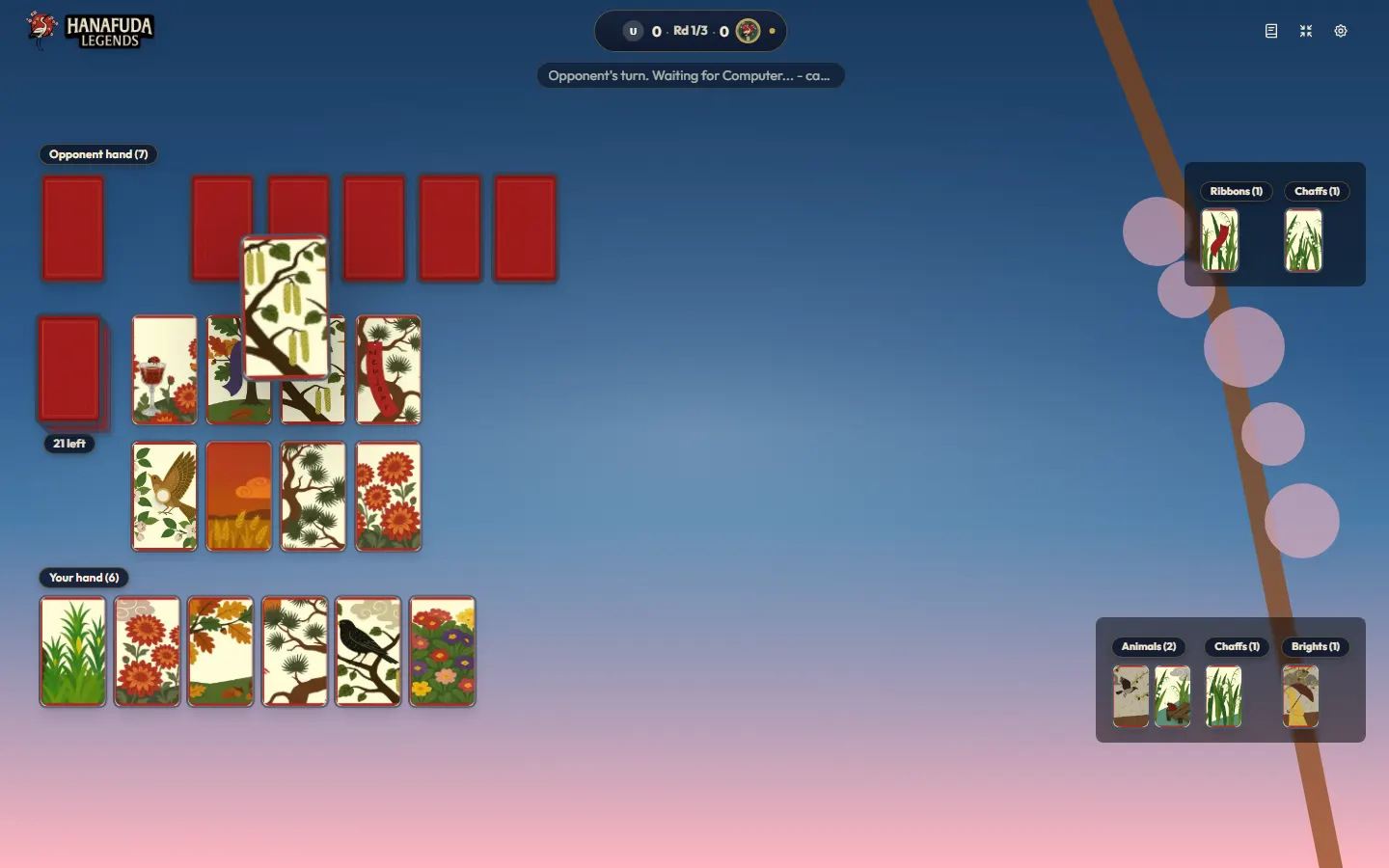 Doitsu-Hanafuda deck in a Koi-Koi game
