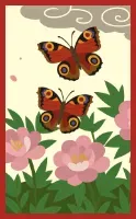 德国花札（Doitsu-Hanafuda） — 牡丹に蝶 — Butterfly