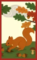德国花札（Doitsu-Hanafuda） — 紅葉に鹿 — Deer