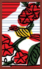 에치고 패턴 (금속 오버프린트 없음) Hanafuda Deck Design by 수령 — sample card 1