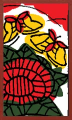 Echigo Pattern (without metallic overprints) Hanafuda Deck Design by Suryong — sample card 1