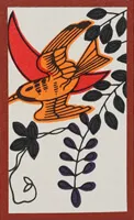 نمط كيوتو القياسي (خمسة أوراق ذهبية) Hanafuda Deck Design by تقليدي — sample card 1