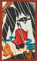 نمط كيوتو القياسي (خمسة أوراق ذهبية) Hanafuda Deck Design by تقليدي — sample card 2
