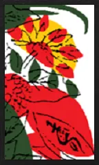 Hanamaki Pattern (without metallic overprints) Hanafuda Deck Design by Suryong — sample 3 Hanamaki Pattern (without metallic overprints) Hanafuda Deck Design by Suryong — sample card 3