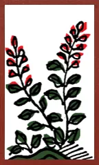 홋카이도 패턴 (금속 오버프린트 없음) Hanafuda Deck Design by 수령 — sample card 1