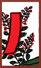 홋카이도 패턴 (금속 오버프린트 없음) Hanafuda Deck Design by 수령 — sample card 1