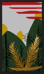 하나마키 패턴 (금속 오버프린트 포함) Hanafuda Deck Design by 수령 — sample card 2