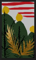 Hanamaki Pattern (with metallic overprints) Hanafuda Deck Design by Suryong — sample card 1