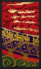 Patrón Hanamaki (con sobrecapa metálica) Hanafuda Deck Design by Suryong — sample card 1