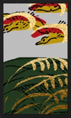 Hanamaki-Muster (mit Metallic-Overprints) Hanafuda Deck Design by Suryong — sample card 1