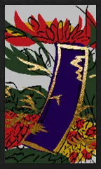 Hanamaki Pattern (with metallic overprints) Hanafuda Deck Design by Suryong — sample 4 Hanamaki Pattern (with metallic overprints) Hanafuda Deck Design by Suryong — sample card 4