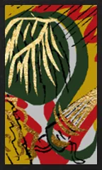 Hanamaki पैटर्न (धातु ओवरप्रिंट के साथ) Hanafuda Deck Design by सूर्योंग — sample card 1