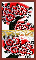 Hokkaido-Muster (mit Metallic-Overprints) Hanafuda Deck Design by Suryong — sample 1 Hokkaido-Muster (mit Metallic-Overprints) Hanafuda Deck Design by Suryong — sample card 1
