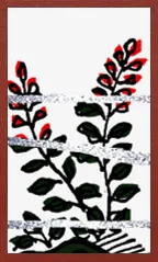 Hokkaido Pattern (with metallic overprints) Hanafuda Deck Design by Suryong — sample 2 Hokkaido Pattern (with metallic overprints) Hanafuda Deck Design by Suryong — sample card 2