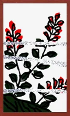 Patrón Hokkaido (con sobrecapa metálica) Hanafuda Deck Design by Suryong — sample 1 Patrón Hokkaido (con sobrecapa metálica) Hanafuda Deck Design by Suryong — sample card 1