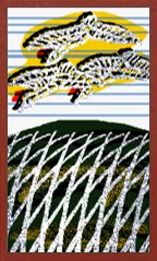 Hokkaido Pattern (with metallic overprints) Hanafuda Deck Design by Suryong — sample 1 Hokkaido Pattern (with metallic overprints) Hanafuda Deck Design by Suryong — sample card 1