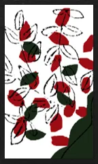 야마가타 패턴 (금속 오버프린트 포함) Hanafuda Deck Design by 수령 — sample 1 야마가타 패턴 (금속 오버프린트 포함) Hanafuda Deck Design by 수령 — sample card 1