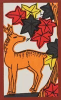 October deer — maple animal card