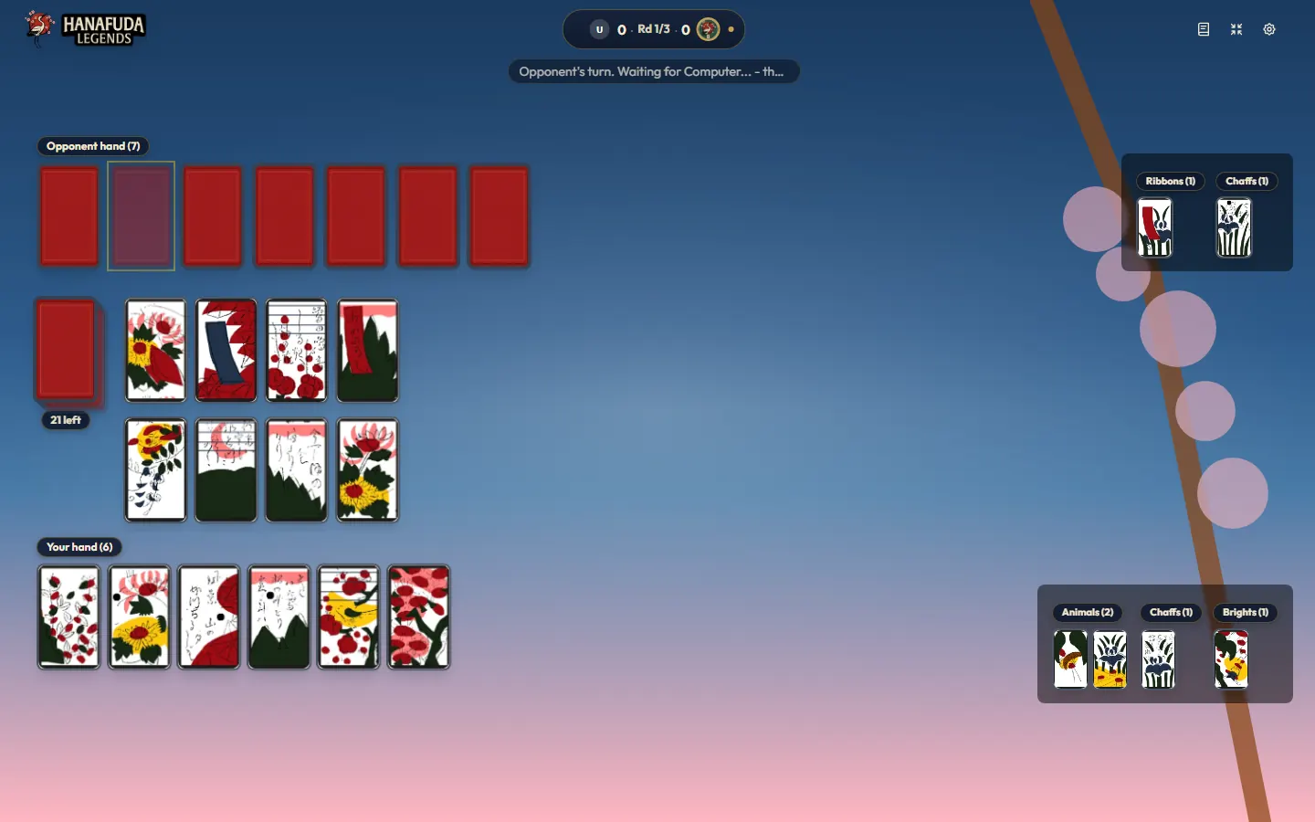Yamagata Pattern deck in a Koi-Koi game