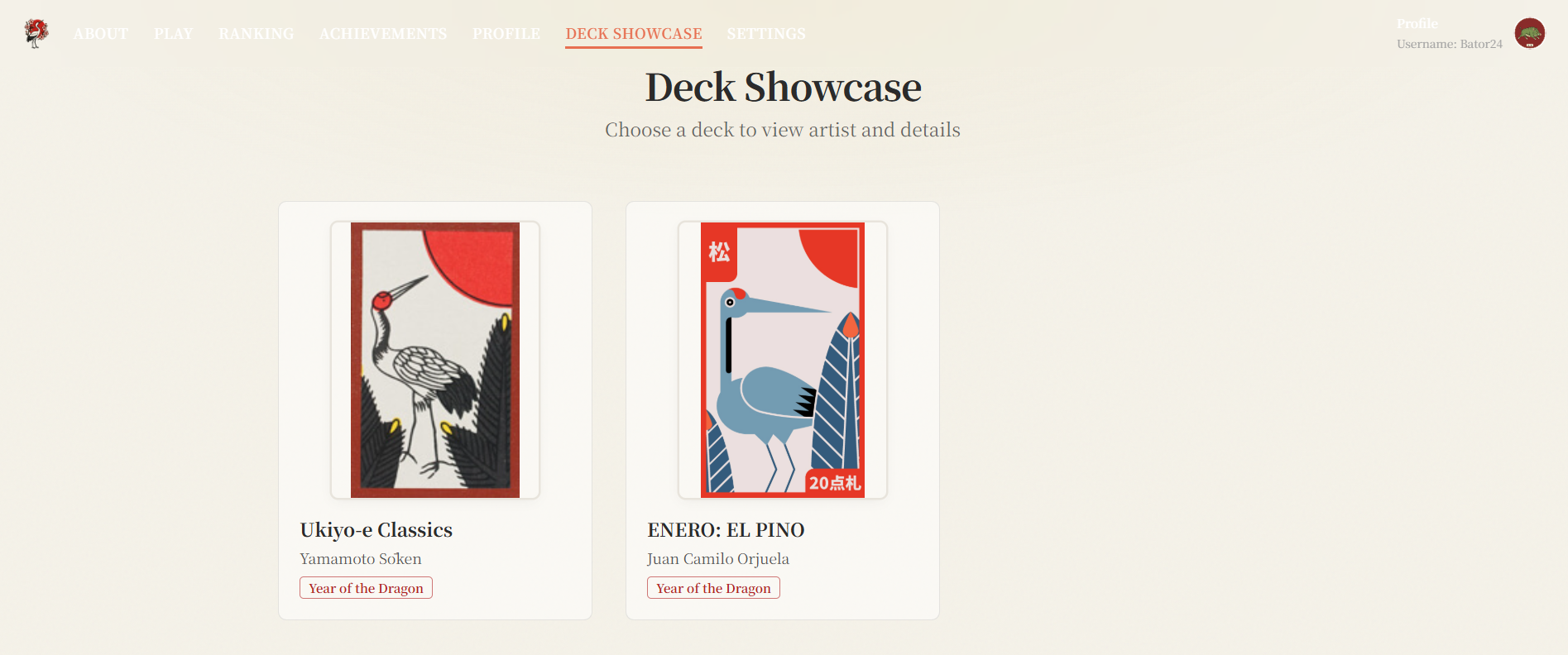 Deck showcase