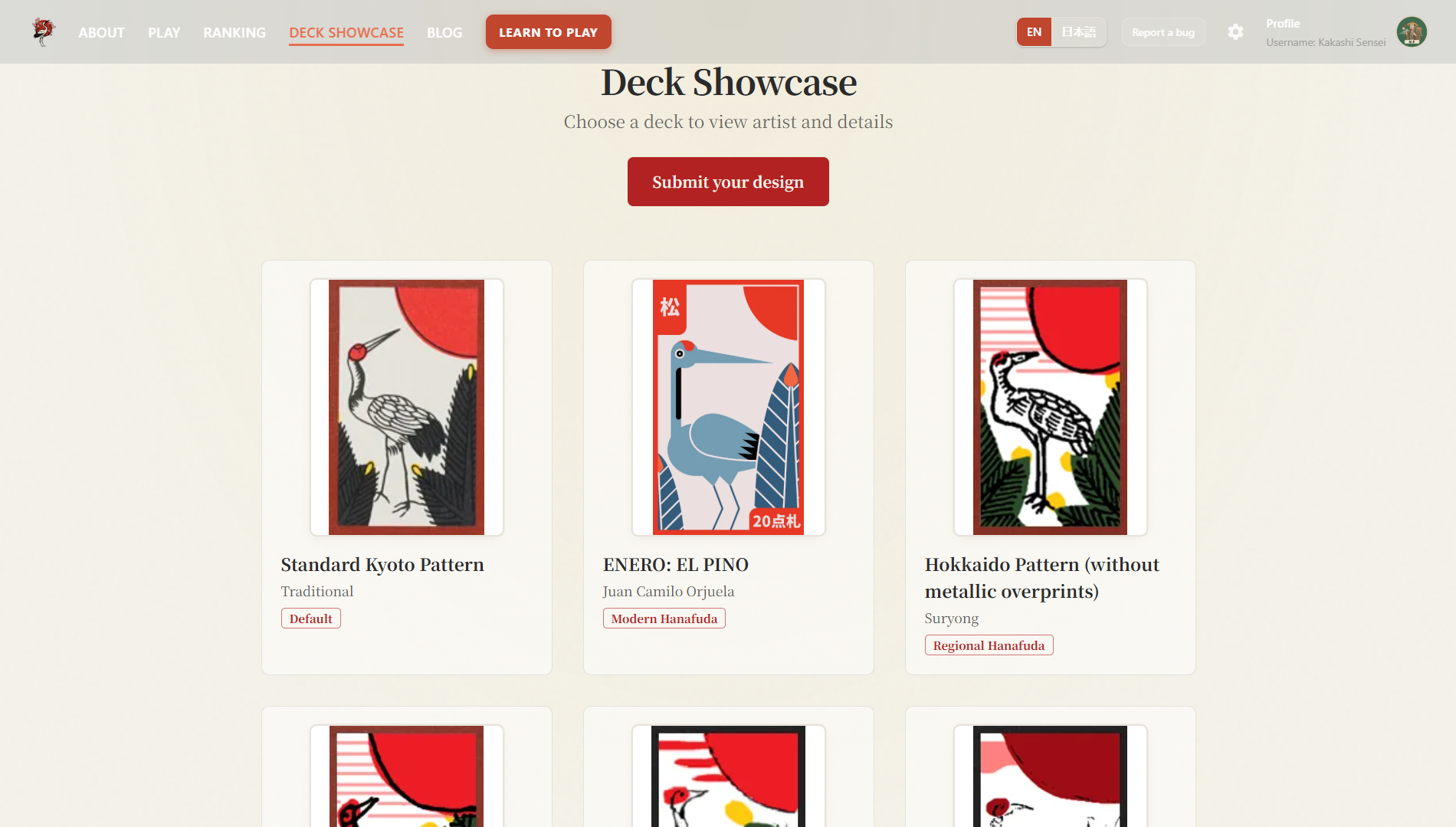 Deck showcase