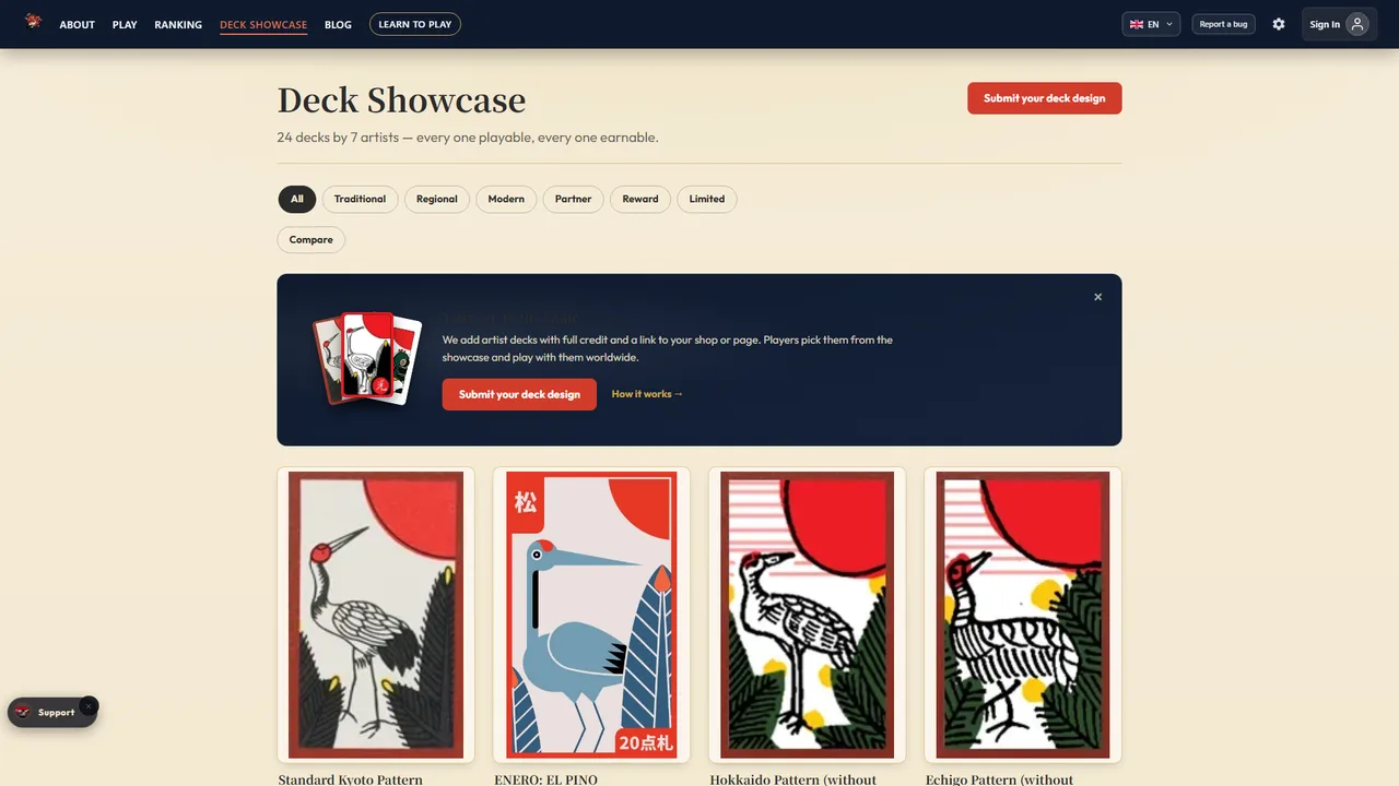 Deck showcase